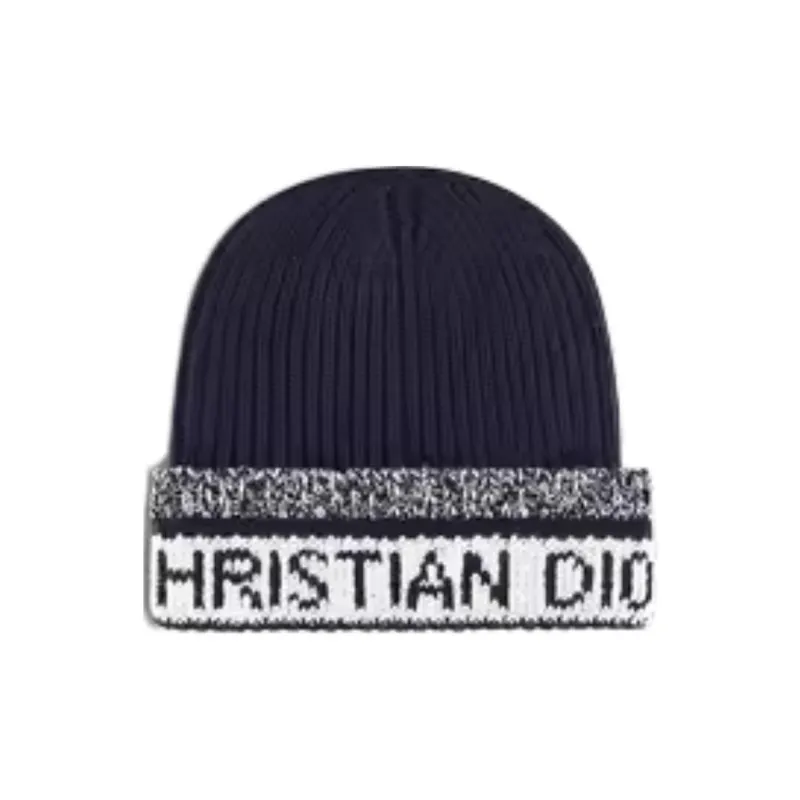 DIOR Wool Beanies Women's Marine Blue-1