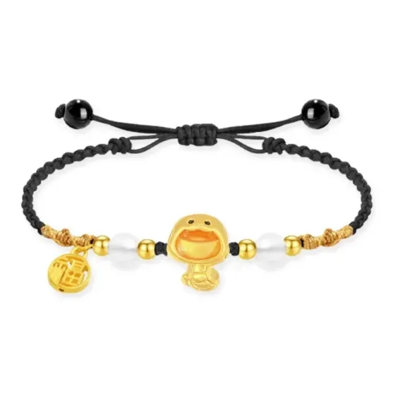 Old Qingyun Silver Building Gold Bracelet Unisex-4