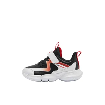 QIAODAN Anti Slip Wear Resistant Low Top Kids' Running Shoes Black Red Children Aged 3 7 Years Old