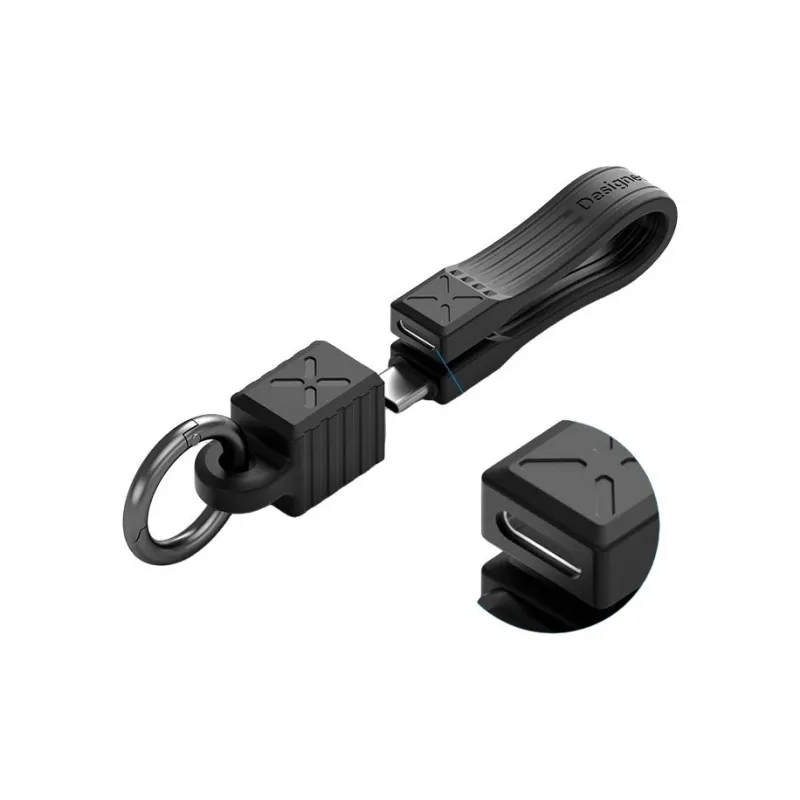 HAIBEISI Portable Cable Type C To Type C Short Strap Storage Buckle-5