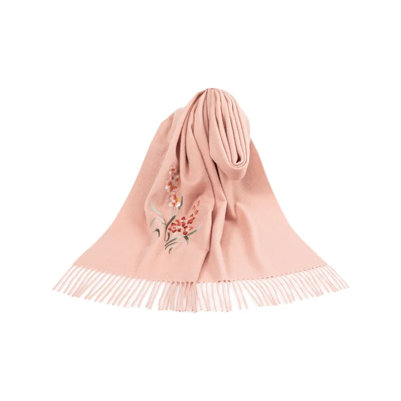 Shanghai Story 100% Sheep Wool Knit Scarves Women's Classical Style Elegant Blue 5 Colors Available-8