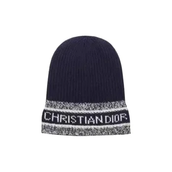 DIOR Wool Beanies Women's Marine Blue