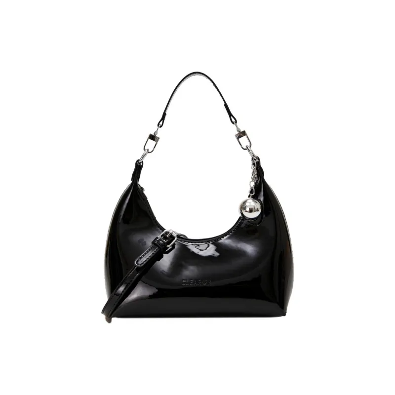 ZAVC PU Crossbody Bag Medium Size Women's Cherry Red/Beige/Silver/Black-14