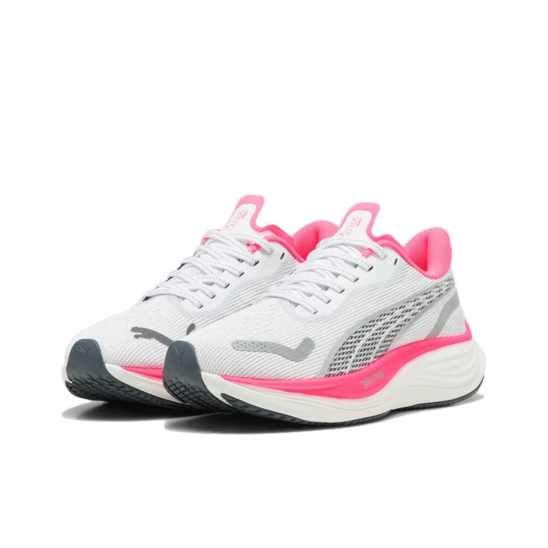PUMA Velocity NITRO™ 3 Anti Slip Wear Resistant Low Top Casual Running Shoes Women's White Pink-2