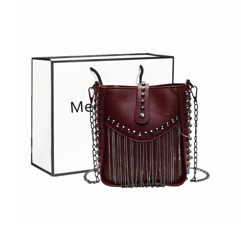 Fitchell PU Shoulder Bag, Crossbody Bag Women's Black/Burgundy/Brown-1