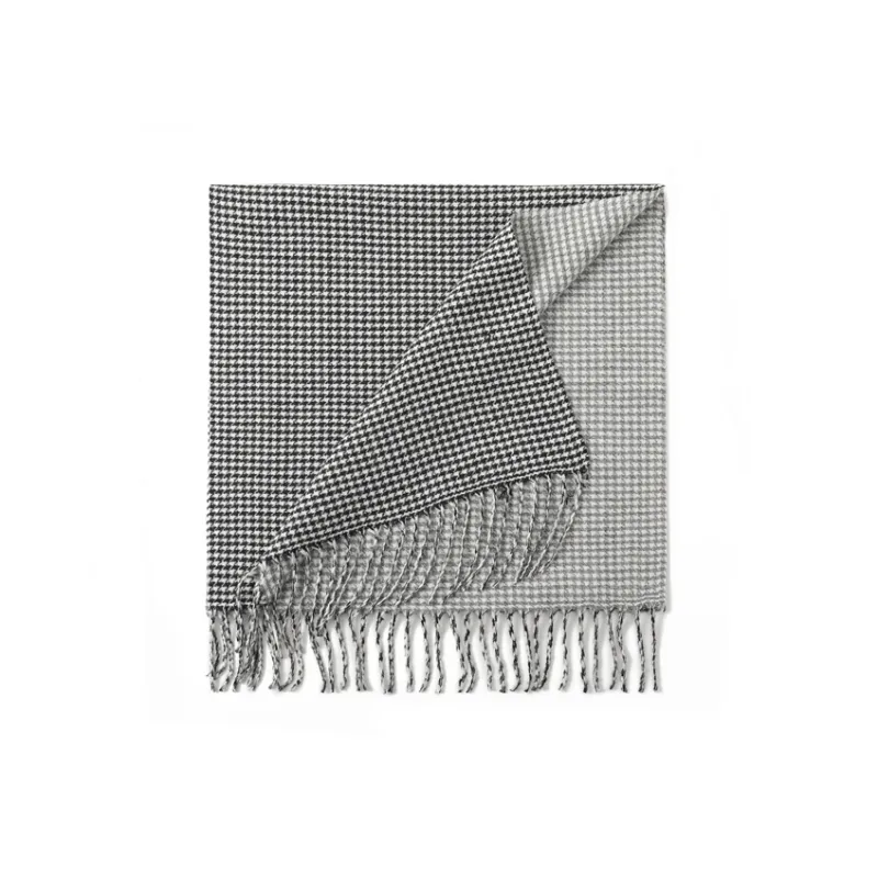 FREE RABBITⅡ British Versatile Warm Shawl Double Sided Fringe Plaid Scarf Unisex-1