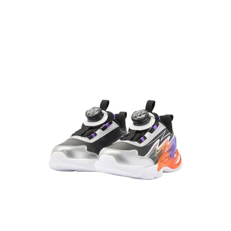 QIAODAN Slip Resistant Cushioning Low Top Kids Lifestyle Shoes Black Purple Children Aged 3 7 Years Old-3