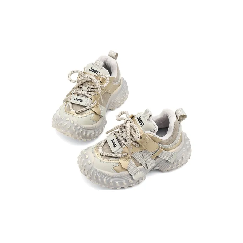 Jeep Slip Resistant Cushioning Wear Resistant Warm Kids Lifestyle Shoes Champagne Gold Kids'-4