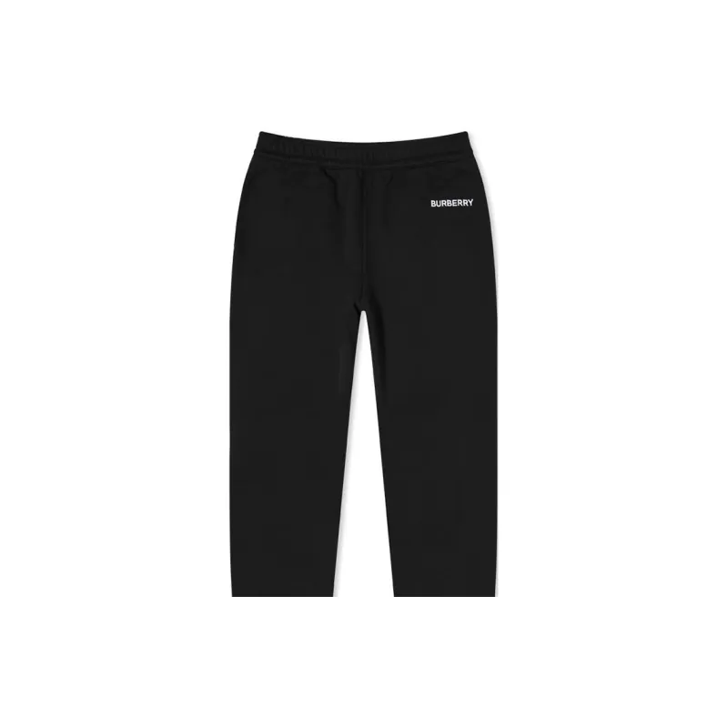 Burberry Embroidered Logo Tapered Track Pants Black-5