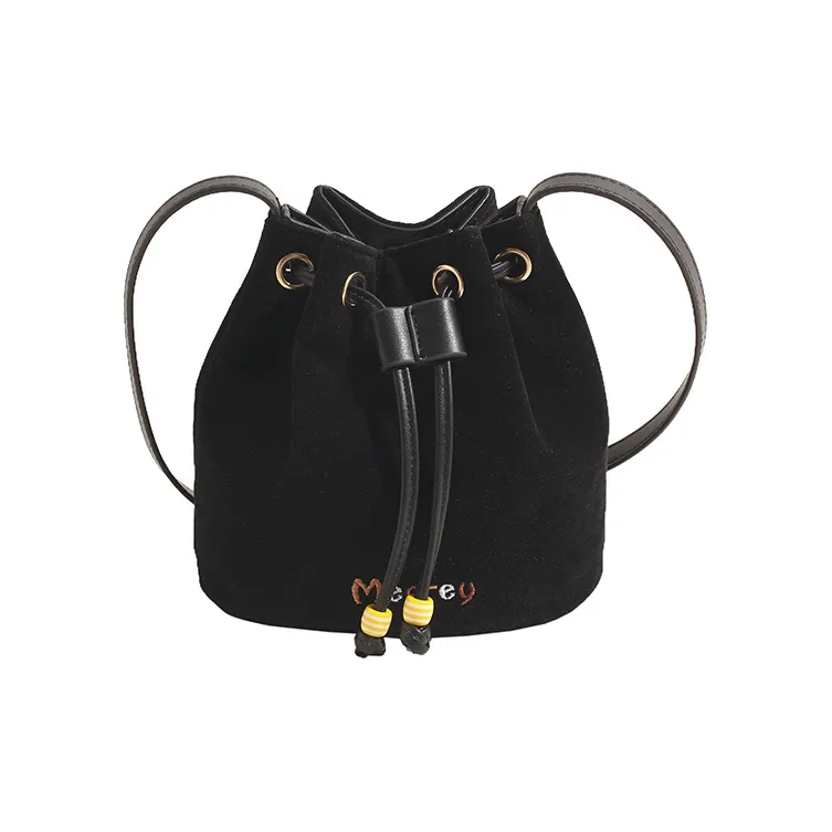 Morellybear Suede Crossbody Bag Regular Women's Brown/Khaki/Black-1