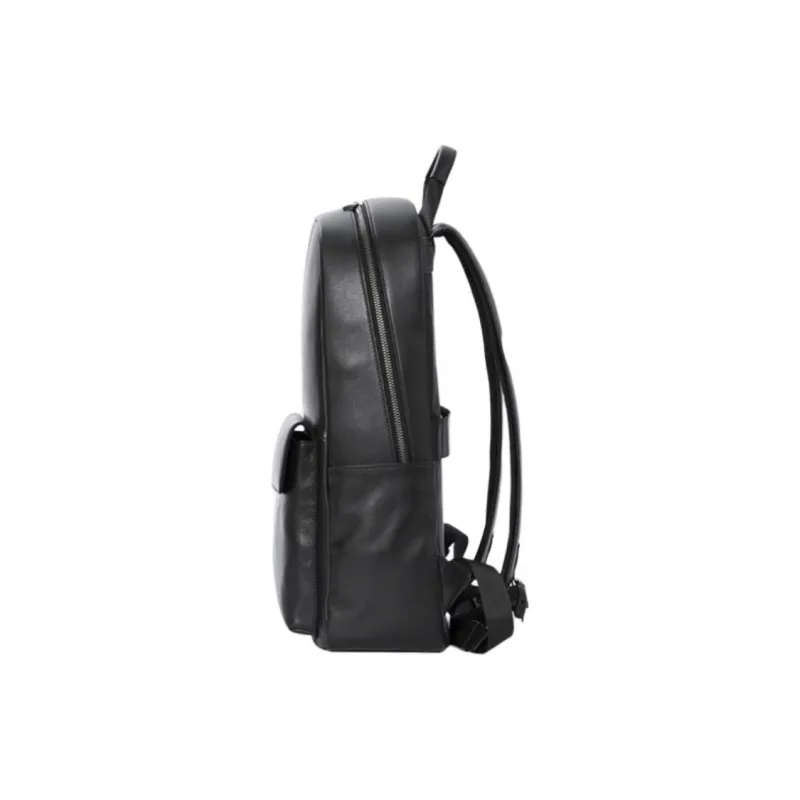 DOSRFINI Cow Leather Backpack Large Size Men's Black-2