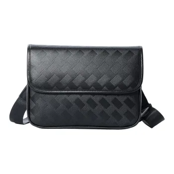 DOSRFINI Top Grain Cow Leather Shoulder Bag Crossbody Bag Regular Men's Black