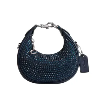 COACH Suede Shoulder Bag Crossbody Bag Handbag Mini Women's Dark Marine Blue