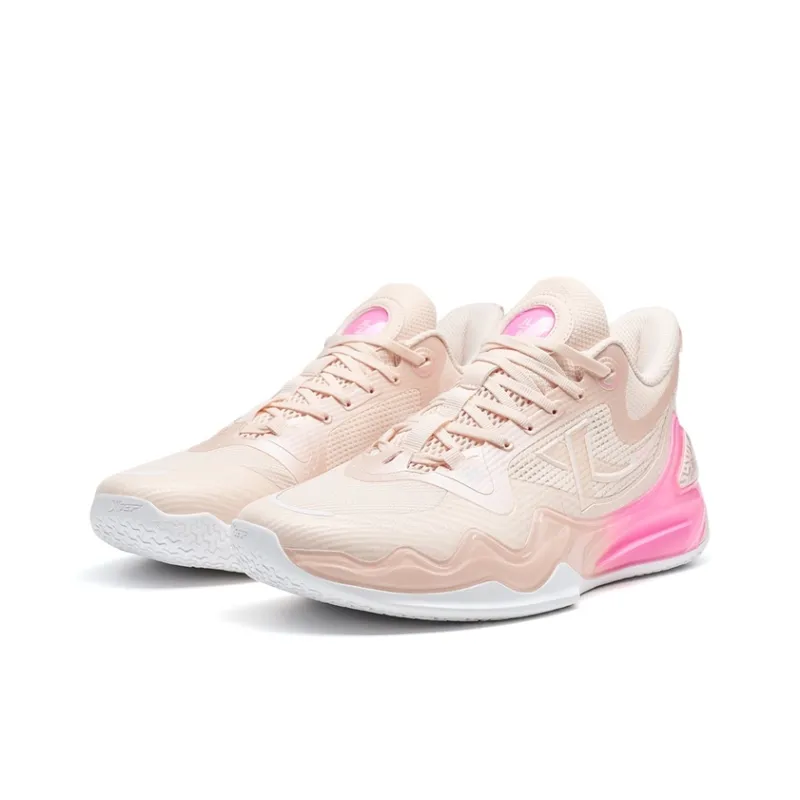 XTEP Wear-Resistant Cushioning Coverage Low-Top Basketball Shoes Men's Pink-3