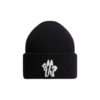 Moncler Logo Patch Knit Beanie