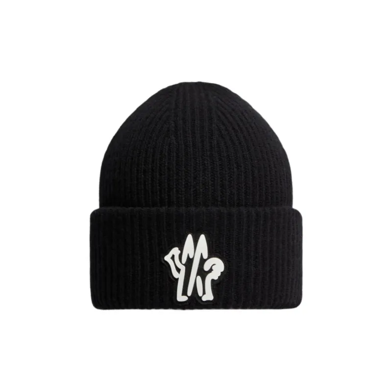 Moncler Logo Patch Knit Beanie-0