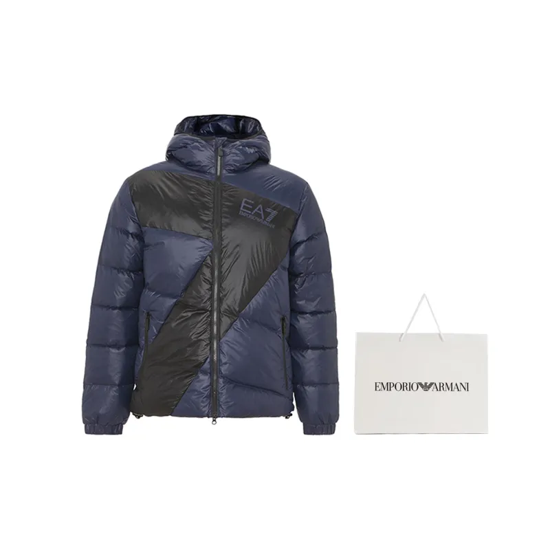 EMPORIO ARMANI EA7 FW22 Down Jacket Men's Navy Blue-5