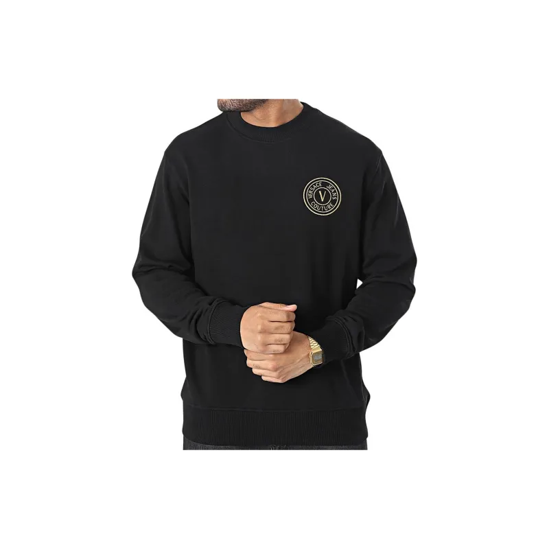 VERSACE JEANS COUTURE Loho Embroidered Crewneck Knitted Jumper-3