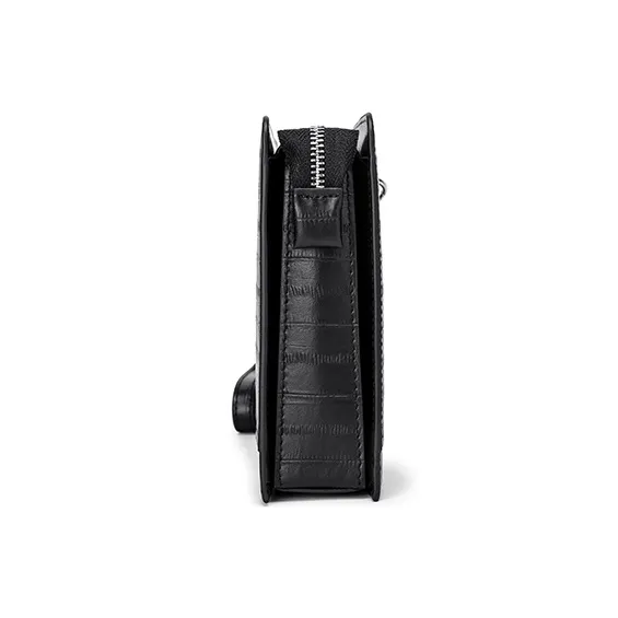 FAIRWHALE Top Grain Cow Leather Clutch Regular Men's Elegant Black-2