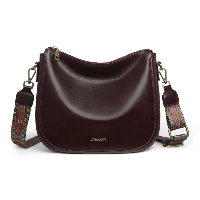 C°BANNER Cow Leather With Synthetic Leather Crossbody Bag Regular Women's Multicolor-6