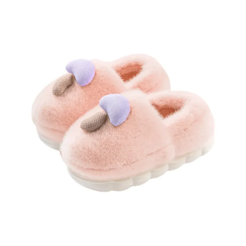 Foot Recreation Winter Home Cartoon Cute Mushroom Warm Comfortable Cotton Slippers Couple Same Style Home Slippers-15