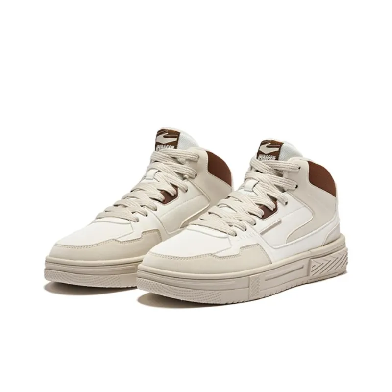 Erke Covenant 3.0 Anti Slip Wear Resistant High Top Skateboard Shoes Men's Microcrystal White Float Stone Gray-1