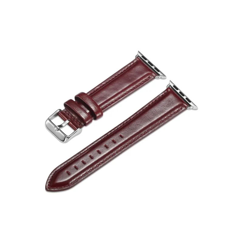 Vobafe Watch Band Apple Compatibility Cowhide Leather Material-8
