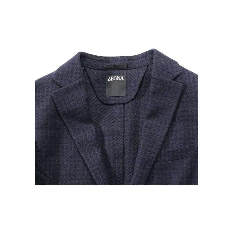 Ermenegildo Zegna Single Breasted Checked Blazer-2