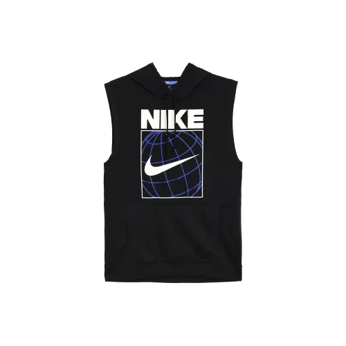 Nike Sleeveless Sports Pullover Hoodie Vest Black