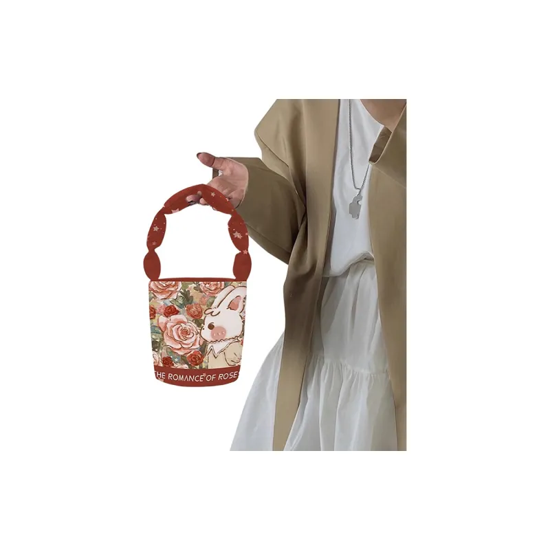 AOSONG Suede Tech Fabric Handbag Regular Unisex Rose Manor-4