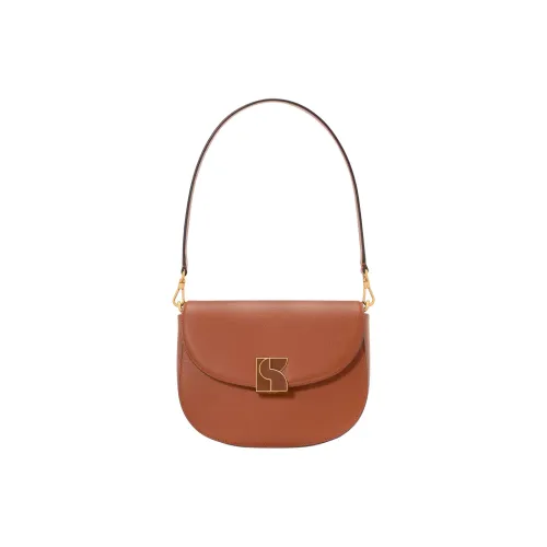 Kate Spade Leather Saddle Bag Handbag, Shoulder Bag Regular Women's Brown