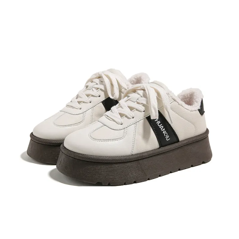 HUANQIU Coverage Warm And Wear-Resistant Low-Top Skateboard Shoes Women's-1