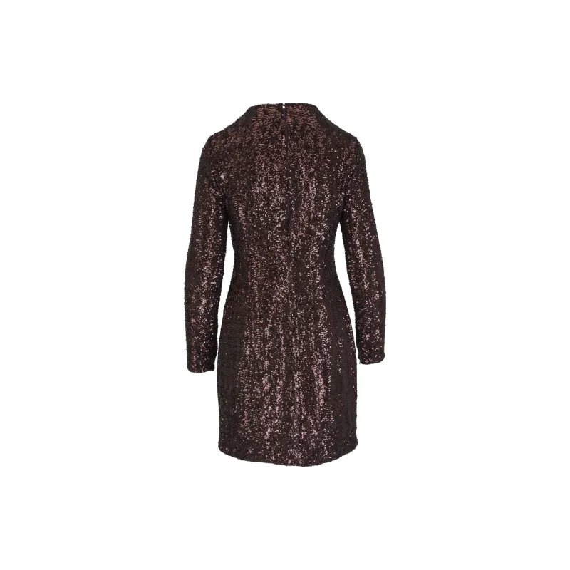 MICHAEL KORS Sequined Long-Sleeve Sheath Dress-1