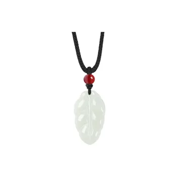 D.Get Hetian Jade Necklaces White Jade/Pale Greenish White Jade Unisex