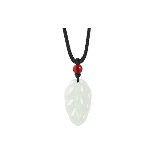 D.Get Hetian Jade Necklaces White Jade/Pale Greenish White Jade Unisex
