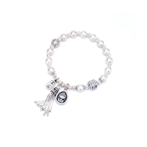 Listen To The Flowers Bloom 999 Fine Silver Bracelets Women's