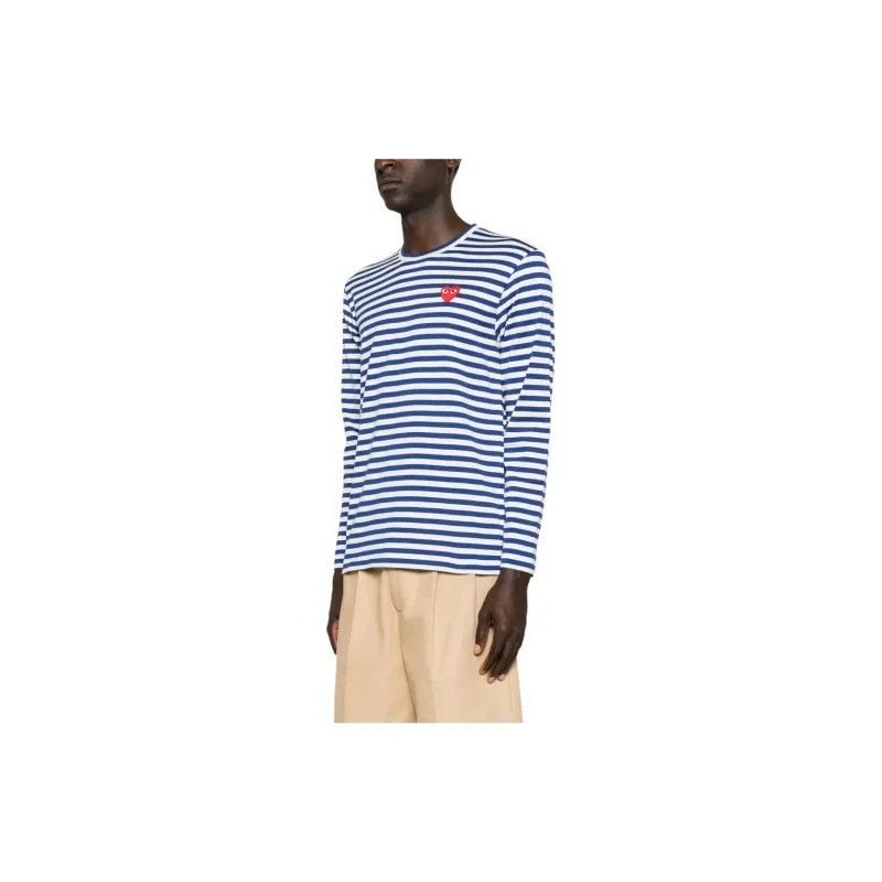 CDG Play T Shirt Unisex Marine Blue-3