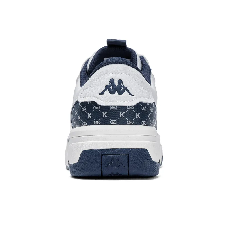 Kappa Back to Back Slip Resistant Low Top Skateboard Shoes Unisex White Blue-4