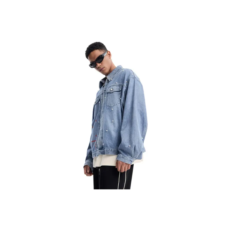 Palladium Denim Jacket Unisex Dark Denim-4