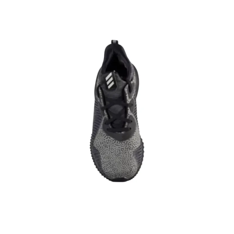 Adidas AlphaBounce Anti-Slip Wear-Resistant Low-Top Kids' Running Shoes Black Gray Color Teenagers-2