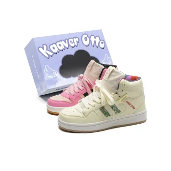 KAAVER OTTO Box Included Wear resistant And Lightweight Mid Top Skateboard Shoes Unisex Mismatched