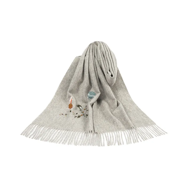 Shanghai Story Sheep Wool Knit Scarves Women's-3