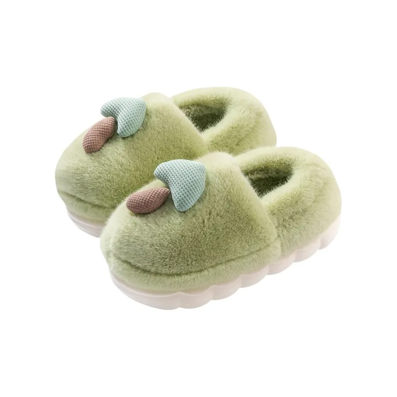 Foot Recreation Winter Home Cartoon Cute Mushroom Warm Comfortable Cotton Slippers Couple Same Style Home Slippers-3