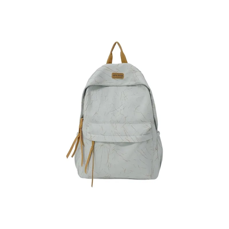 SUN ERATH&U Composite Fabric Backpack Unisex White Light Gray Black Pink-8