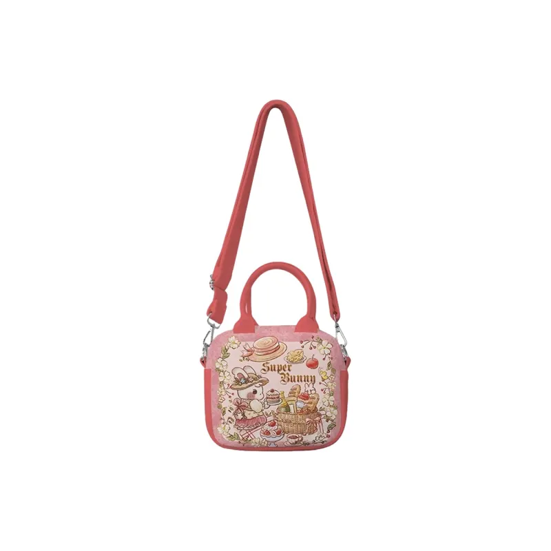 AOSONG Suede Tech Fabric Crossbody Bag Unisex Little Cake Bunny-0