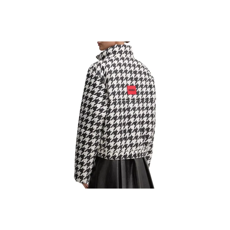 HUGO BOSS Houndstooth-print Water-repellent Puffer Jacket-4