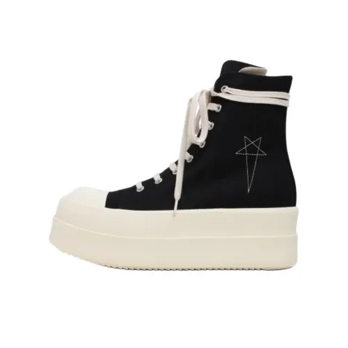 Rick Owens DRKSHDW High Top Skateboard Shoes Women's Black