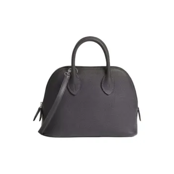 HERMES Bolide Evercolor Leather Bowling Bag Boston Bag Handbag Crossbody Bag Mini Women's 85 Ardoise Slate Gray