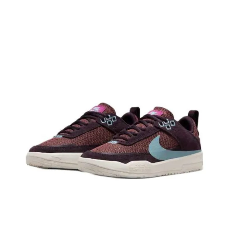 Nike SB DAY ONE Abrasion Resistant Low Top Kids' Skateboarding Shoes Burgundy Unisex-2