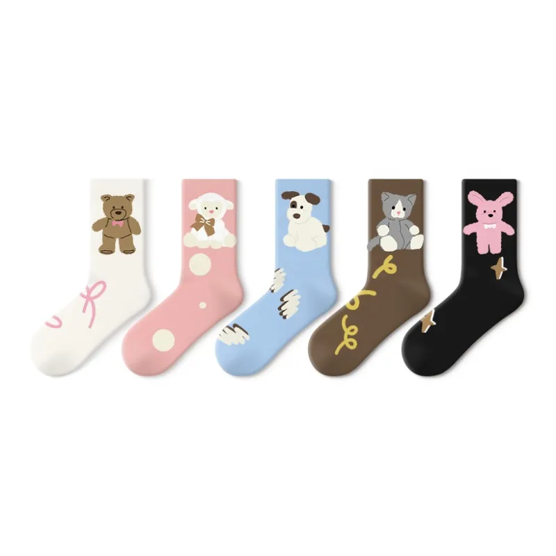 Primeet Mid Calf Socks Women's 5 Pack-8